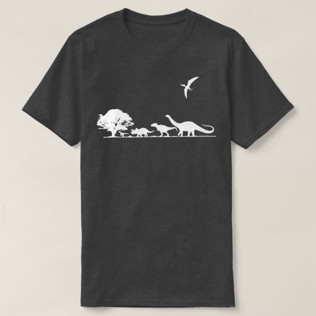 Dinosaurier, förhistoriska dinosauribarn eller Vux T Shirt (Design framsida)