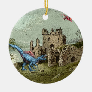 Dinosaurier i Skottland 1895 Julgransprydnad Keramik
