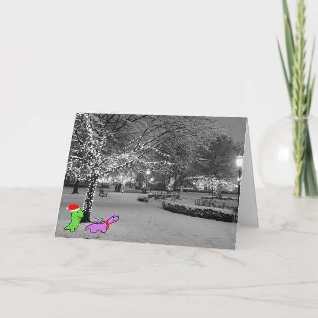 Dinosaurier i snö, Universiteten i Chicago Helgkort (Framsida)