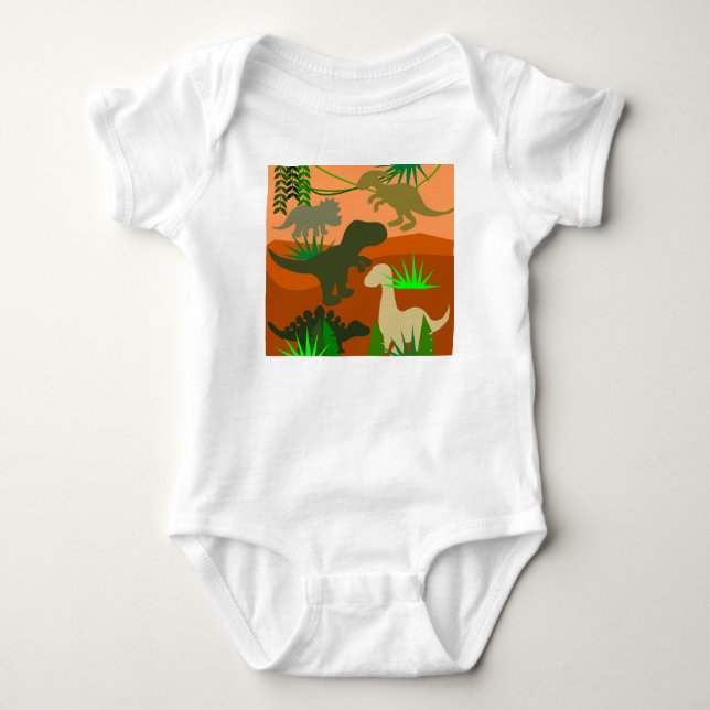 Dinosaurier i Vilden T Shirt (Framsida)