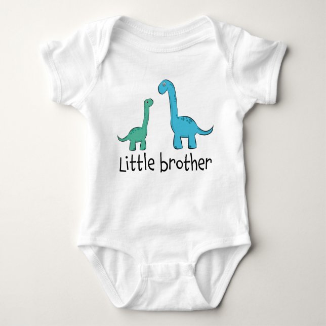 Dinosaurier Langhals Geschwister little Brother T Shirt (Framsida)