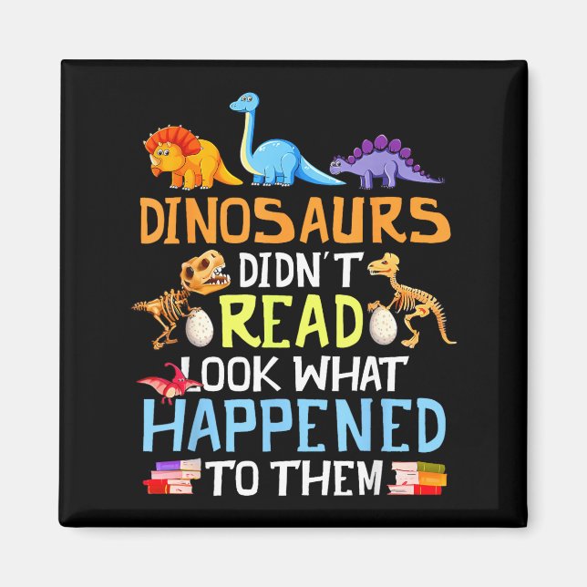 Dinosaurier läste inte se vad som hände med magnet (Framsidan)
