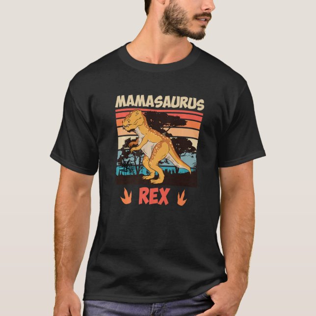 dinosaurier mamasaurus rex mor mamma 2 t shirt (Framsida)