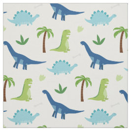 Dinosaurier med T-Rex, Brachiosaurus, Stegosaurus Tyg