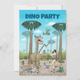 Dinosaurier möter stenåldern inbjudningar