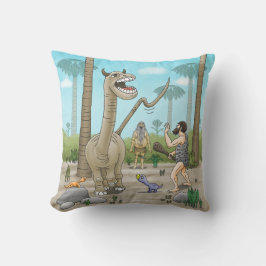 Dinosaurier möter stenåldern kudde