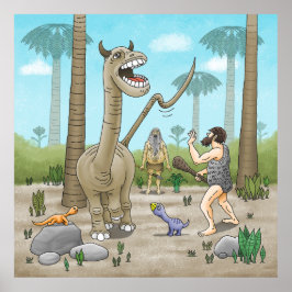 Dinosaurier möter stenåldern poster