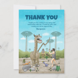 Dinosaurier möter stenåldern tack kort