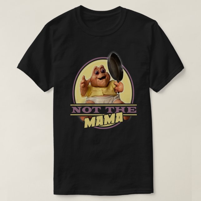 Dinosaurier not Mamma (DNS0020-501BLK) Manar_s Sti T Shirt (Design framsida)
