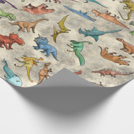 Dinosaurier och förhistoriska djur presentpapper