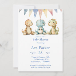 Dinosaurier och vänner Boy Shower Inbjudningar