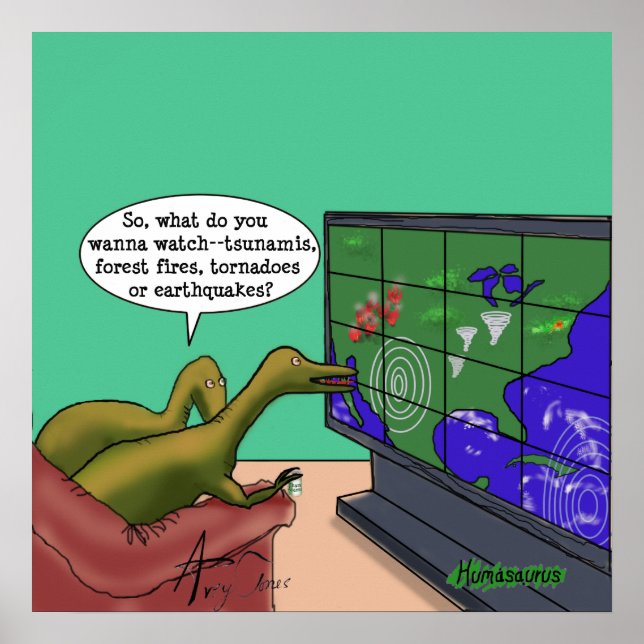 Dinosaurier om klimatförändringar poster (Framsidan)