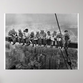 Dinosaurier på en Skyscraper Poster