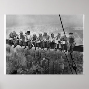 Dinosaurier på en Skyscraper Poster