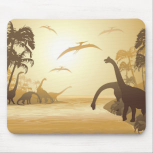 Dinosaurier på Tropical Jurassic liggande Musmatta