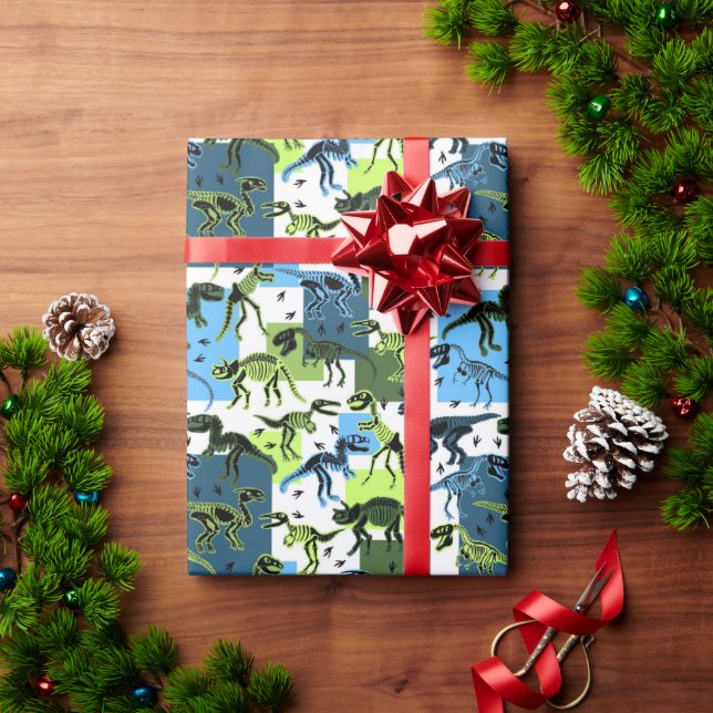 Dinosaurier! Papper radbrytning Presentpapper (Julgåva)