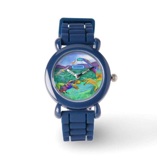 dinosaurier-personlig armbandsur (Framsida)