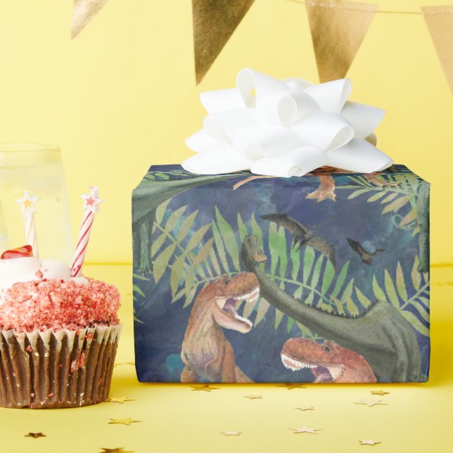 Dinosaurier Presentpapper (Födelsedagsfest)