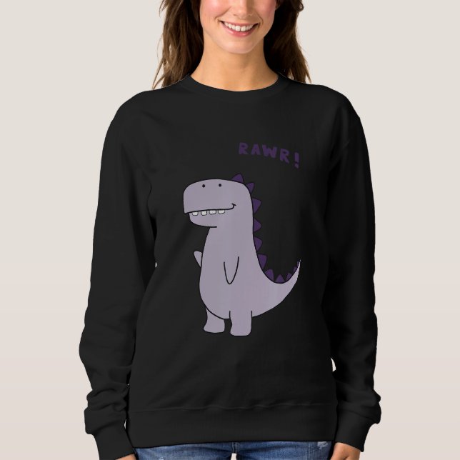 Dinosaurier Rawr Ryter Barn Kul T Shirt (Framsida)