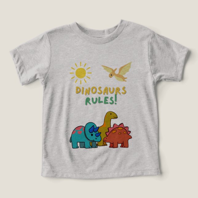 Dinosaurier Regler! T Shirt (Design Framsida)