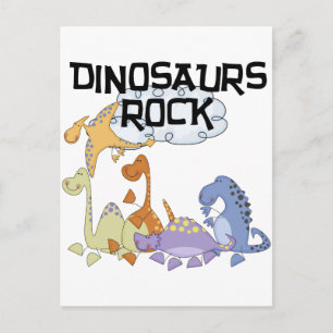 Dinosaurier Rock T-shirts och presenter Vykort