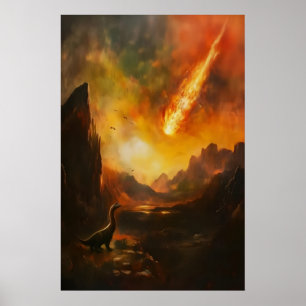 Dinosaurier Slut Vintage Affisch Mörk Akademi