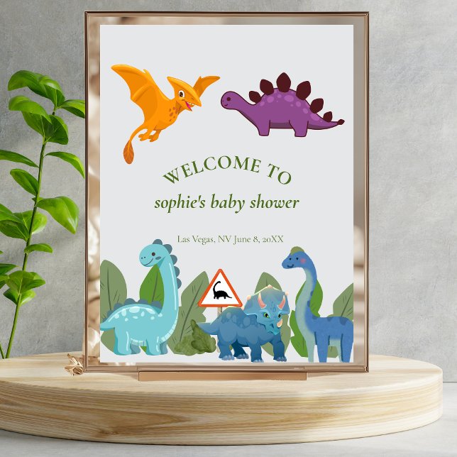 Dinosaurier som korsar, Pterodactyl, Välkomstskylt Poster (Skapare uppladdad)