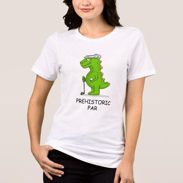 dinosaurier som spelar golf dinosaur golfskjorta t shirt (Framsida)