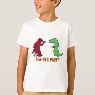 dinosaurier t-rex tea party lustig design dinosaur t shirt