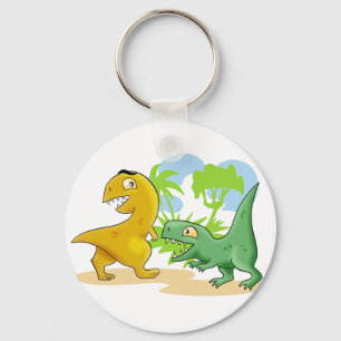 Dinosaurier vid uppspelning nyckelring