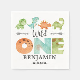 Dinosaurier Vild 1: 1:a födelsedagsjurist Pappersservett