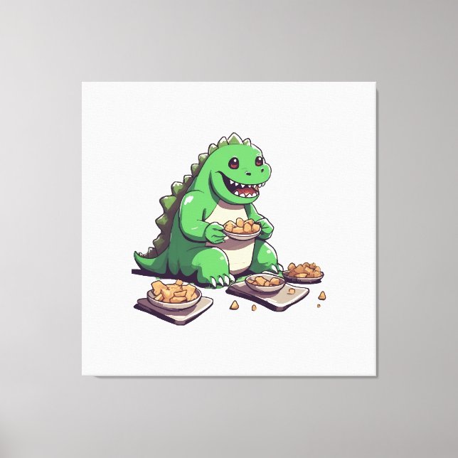 Dinosauriernas diet imorgon canvastryck (Framsida)