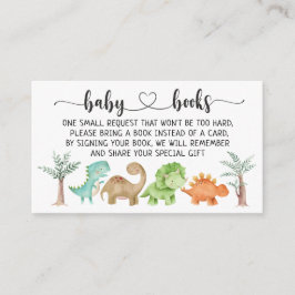 Dinosauriers Baby Shower I Födelsedagsbok begäran Tilläggskort