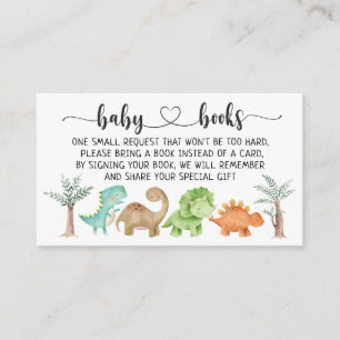 Dinosauriers Baby Shower I Födelsedagsbok begäran Tilläggskort