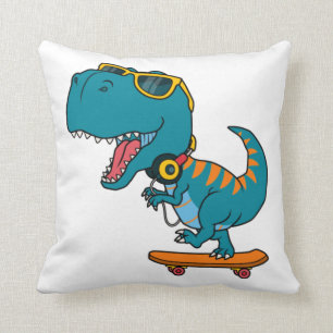dinosauriespelskateboard kudde
