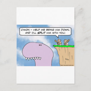 dinosaurieuppdelad grottman vykort