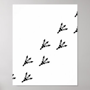 Dinosauriolösligt fotavtrycksspår poster