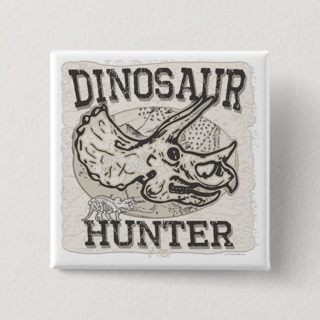 Dinosaurjägaredesign vid Mudge studior Knapp (Framsida)