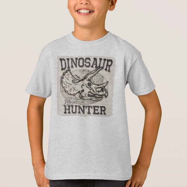 Dinosaurjägaredesign vid Mudge studior T-shirt (Framsida)