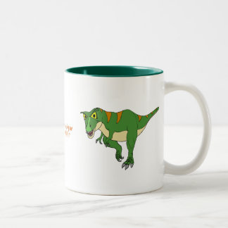 Dinosaurkaffekopp T-Rex och Stegosaurus Två-Tonad Mugg