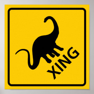 Dinosaurkorsningen huvudväg undertecknar poster