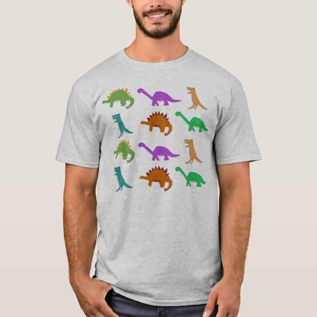 Dinosaurmönsterdräkt T-shirt (Framsida)