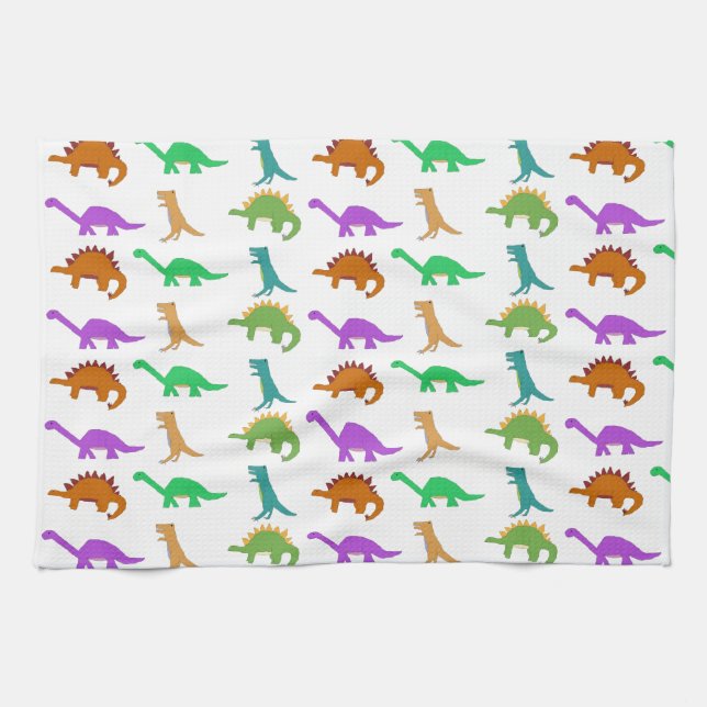 Dinosaurmönsterhandduk Kökshandduk (Horisontell)