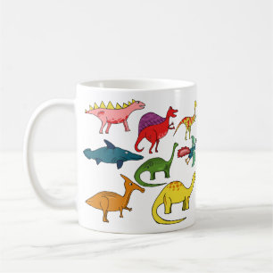 dinosaurmugg, typer av dinosaurier, dinosauriepres kaffemugg