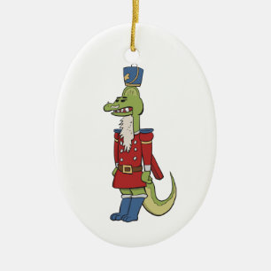 Dinosaurnötknäppareprydnad Julgransprydnad Keramik
