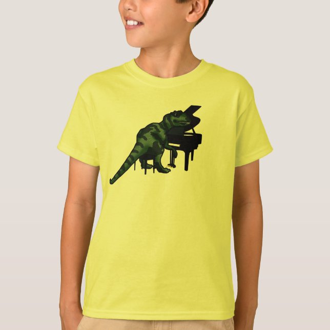 Dinosaurpianist Tee Shirt (Framsida)