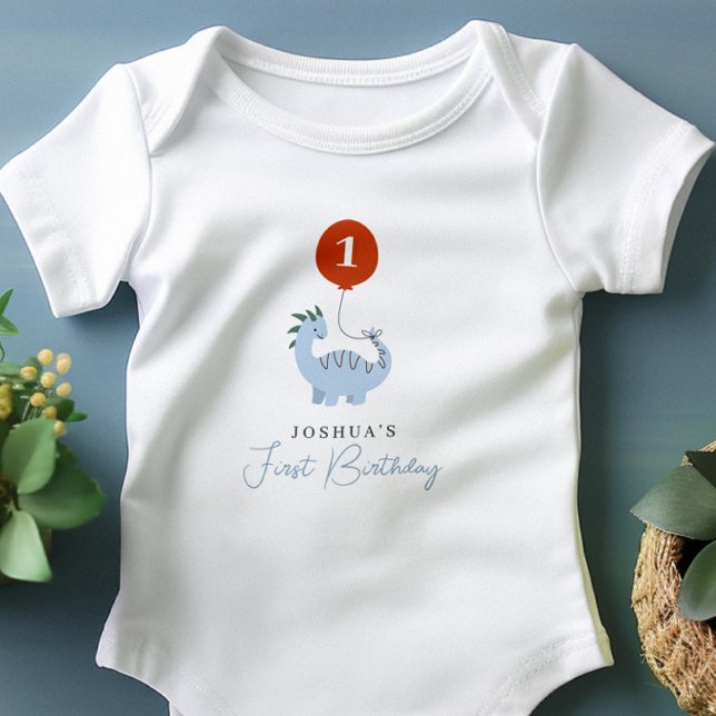 Dinosaurpojkar Första 1-årsdag T Shirt (Skapare uppladdad)