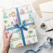 Dinosaurpresentpapper, Barn Dino-gåveförpackning