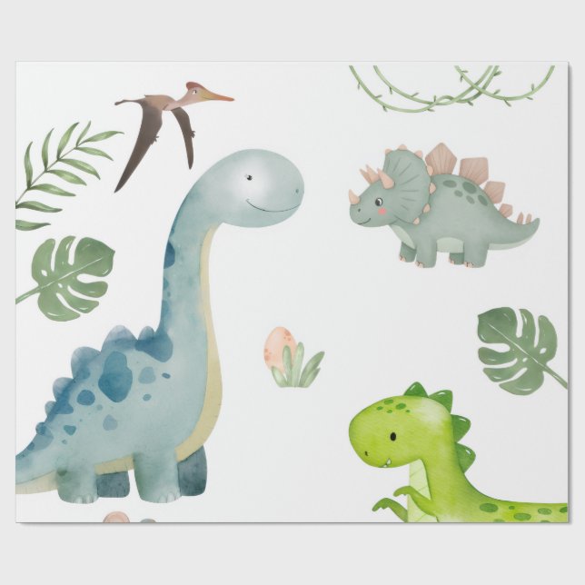 Dinosaurpresentpapper Presentpapper (Platt)