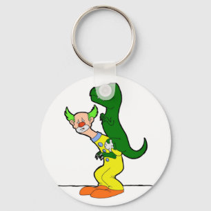 Dinosaurridningclown Nyckelring